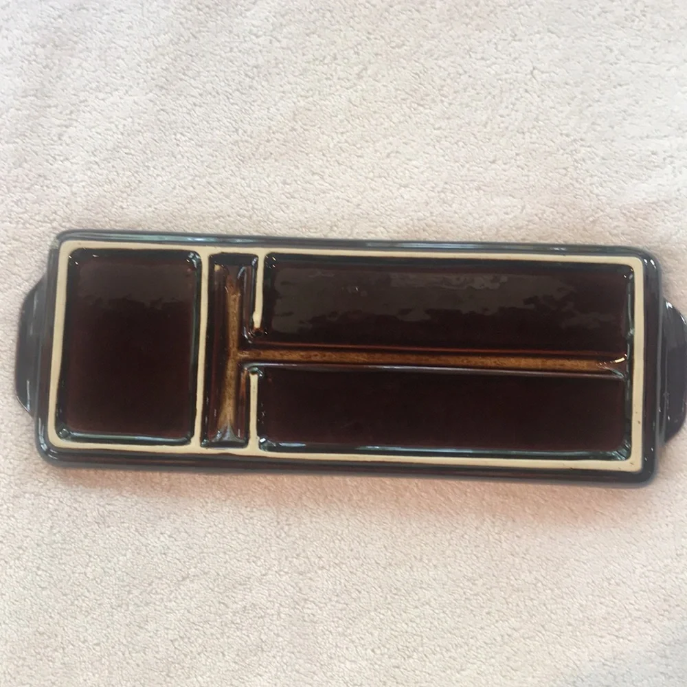 Tray Divided Serving Tray Glass